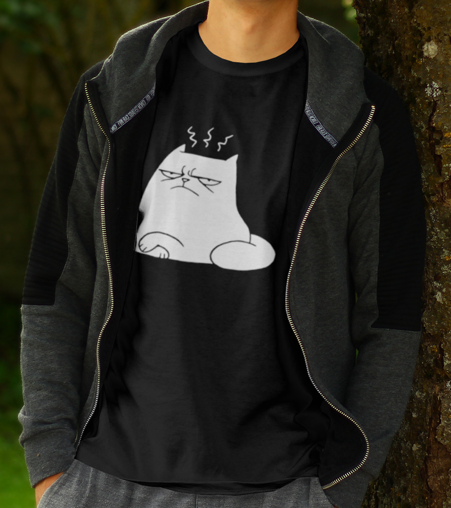 Judgement Cat Grumpy Steaming Expression T-Shirt