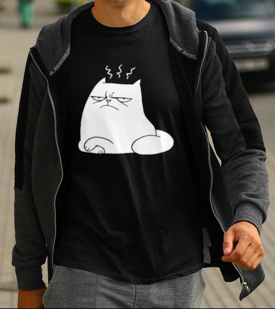 Judgement Cat Grumpy Steaming Expression T-Shirt