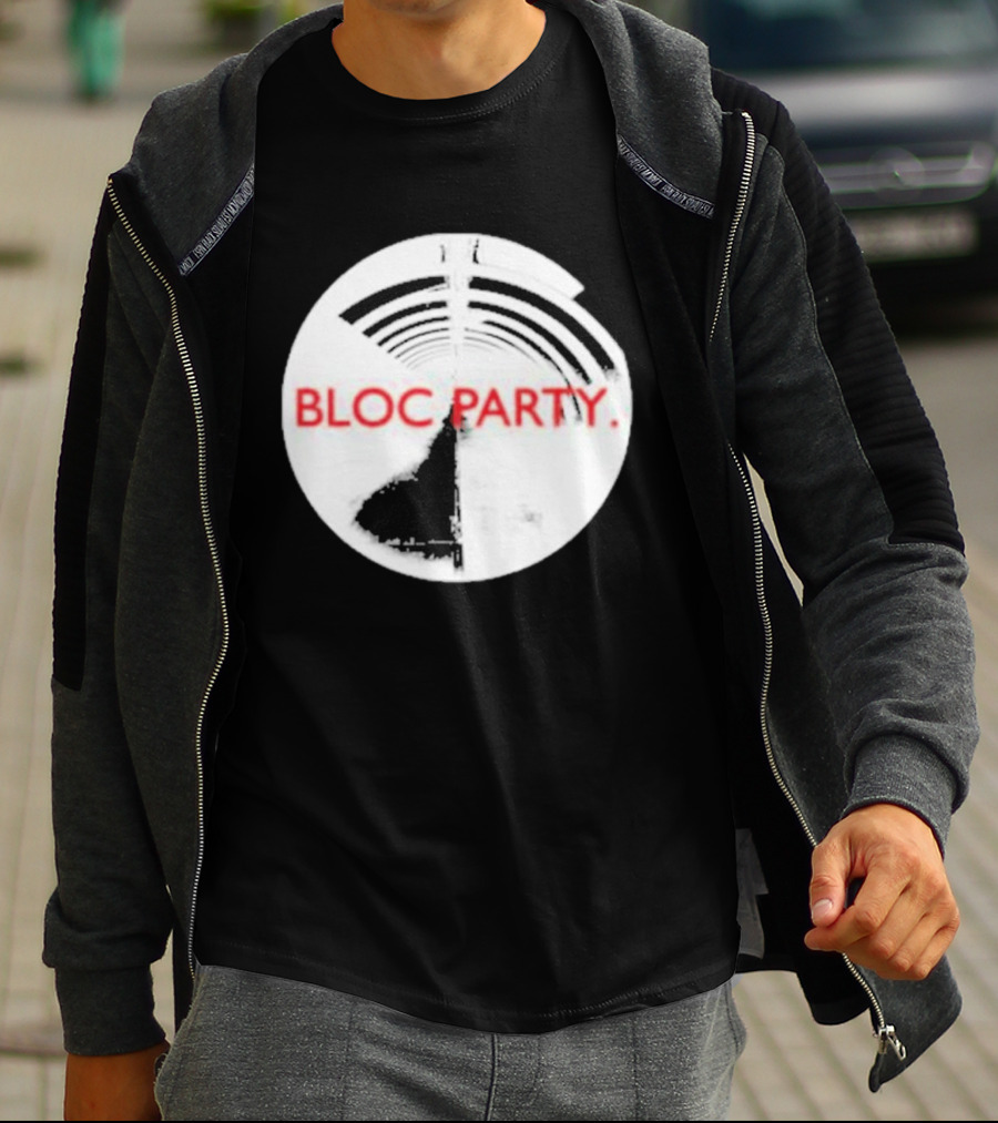Bloc Party Anatomy Of A Brief Romance Black And White Circle T-Shirt