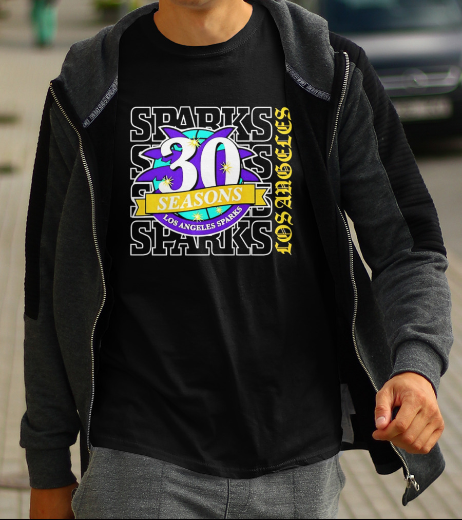 Los Angeles Sparks 30 Seasons Celebration T-Shirt