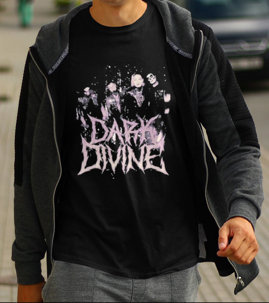 Dark Divine Band Unique Pink T-Shirt