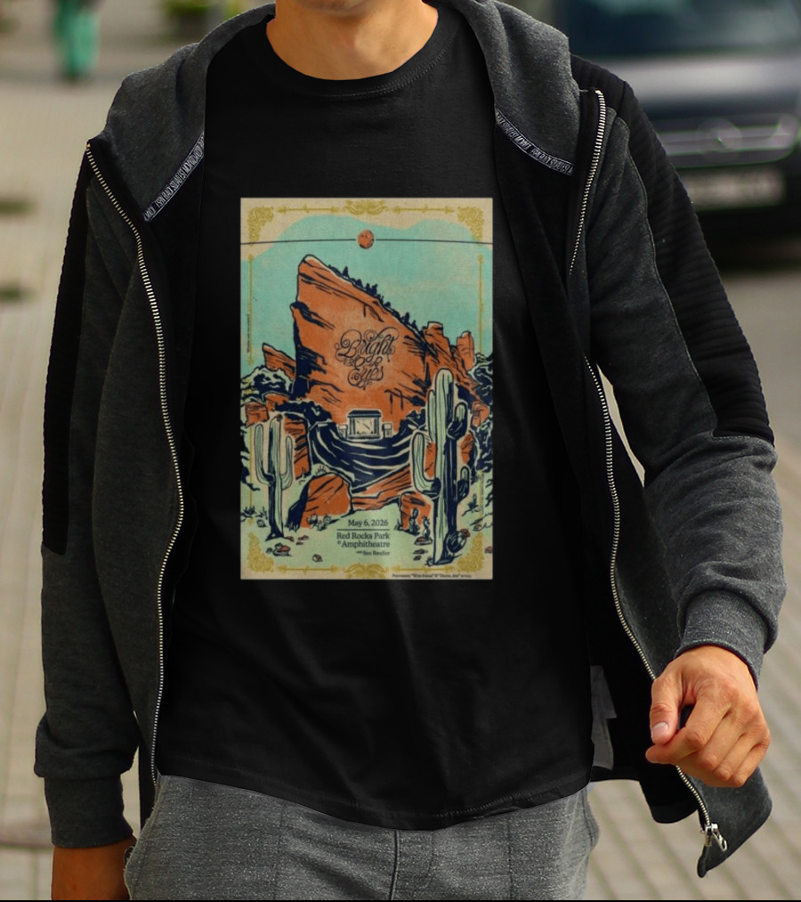 May 6 2026 Bright Eyes Red Rocks Park Amphitheatre Desert Scene T-Shirt