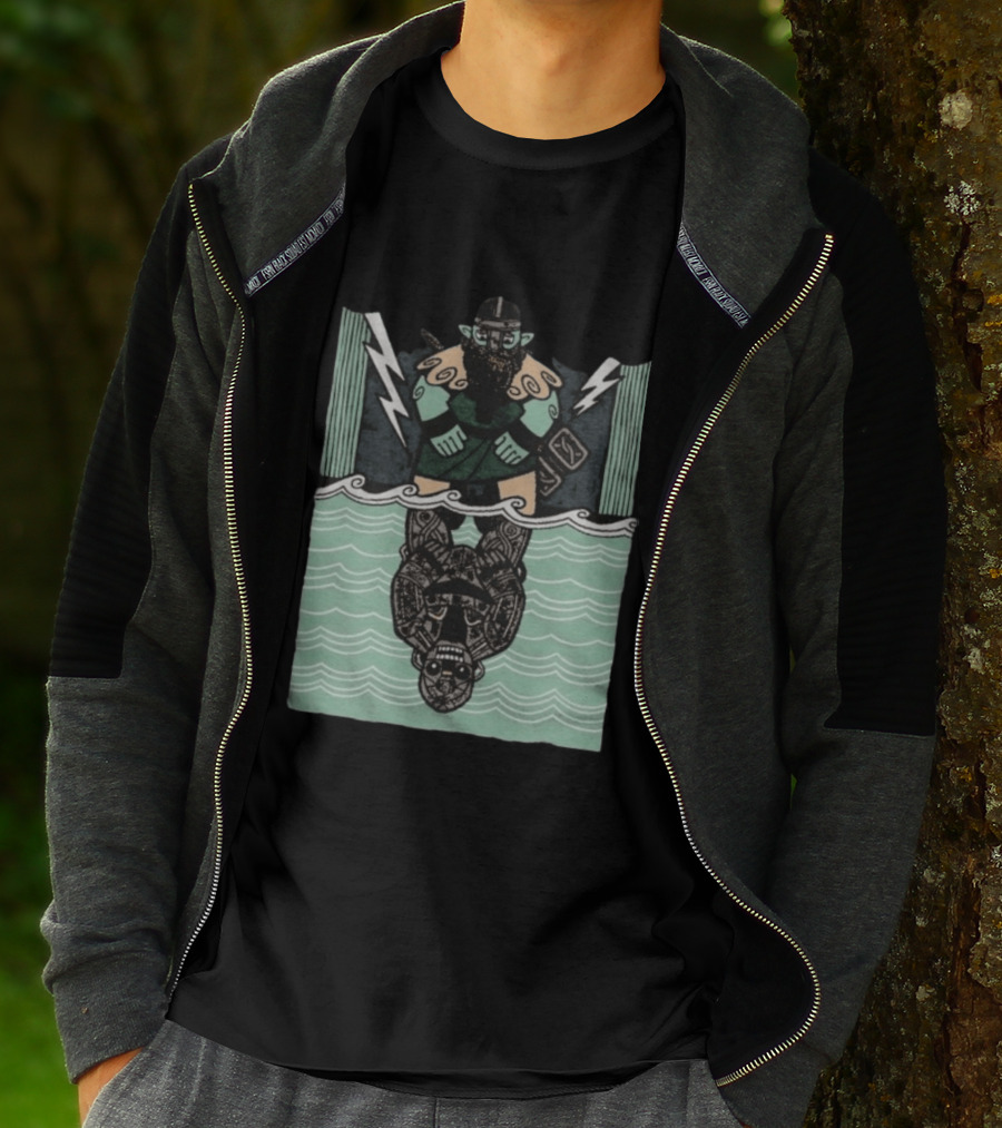 Reflections Of Tolv Norse Viking Thunder God And Mythology Reflection T-Shirt