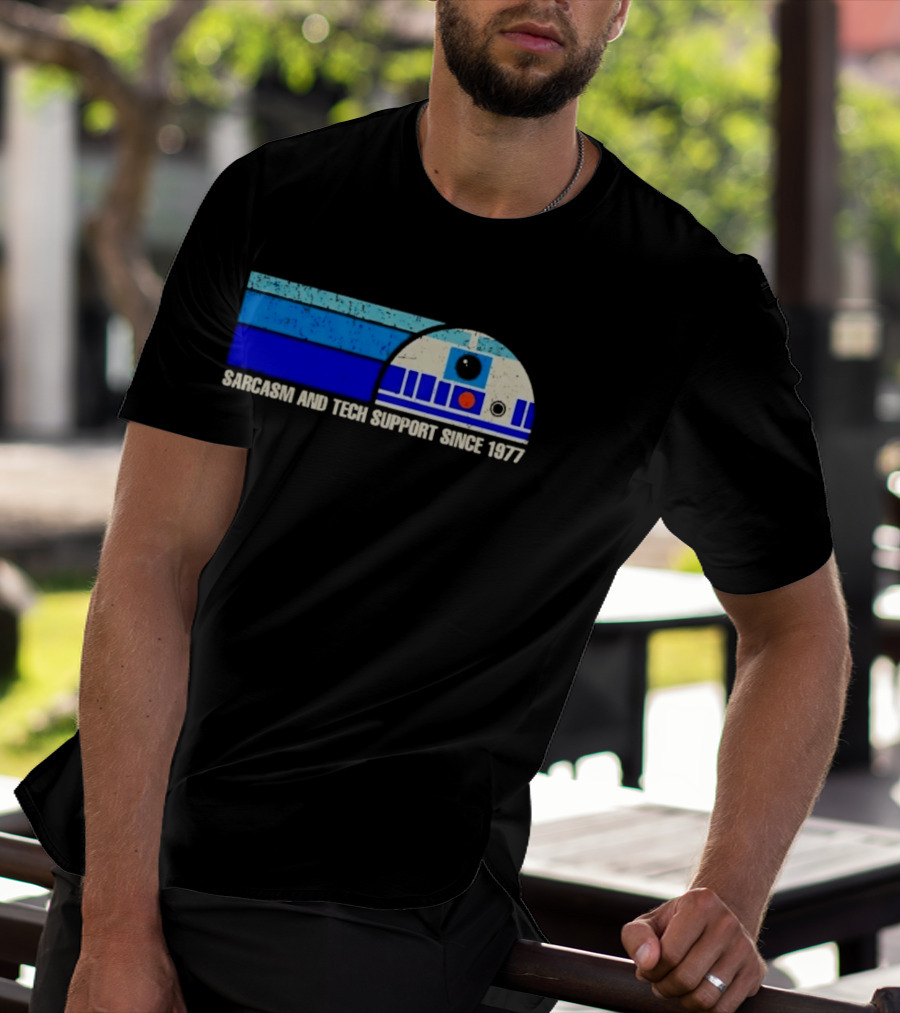 Sarcasm And Tech Support Since 1977 R2 D2 Star Wars T-Shirt