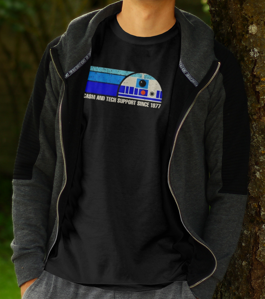 Sarcasm And Tech Support Since 1977 R2 D2 Star Wars T-Shirt
