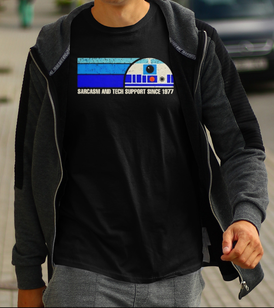 Sarcasm And Tech Support Since 1977 R2 D2 Star Wars T-Shirt