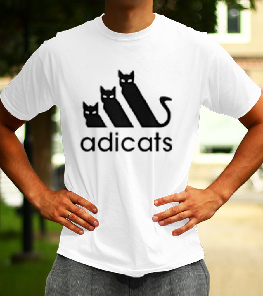Adicats Funny Cat Lover Parody Catdad Catmom Joke T-Shirt