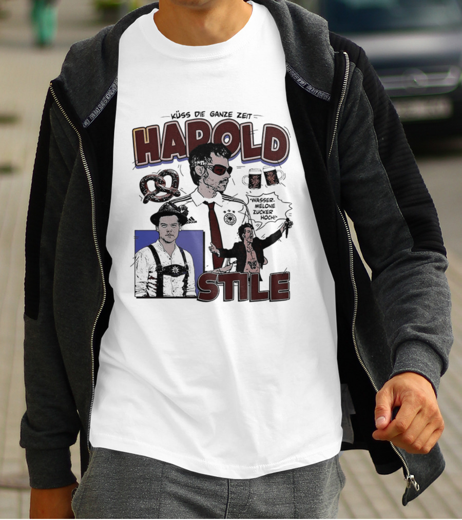Harold Stile Oktoberfest Pretzel Beer Traditional Outfit T-Shirt