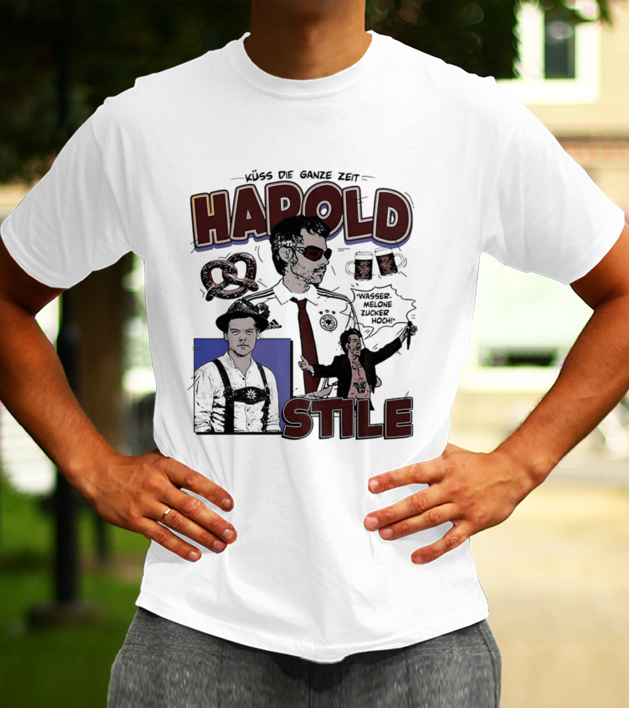 Harold Stile Oktoberfest Pretzel Beer Traditional Outfit T-Shirt
