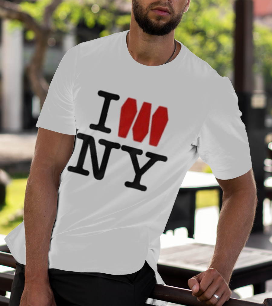 I Love NY Coffin Icon Parody Trend T-Shirt