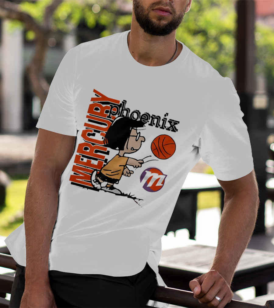 Phoenix Mercury WNBA Peanuts Marcie Basketball Collaboration T-Shirt