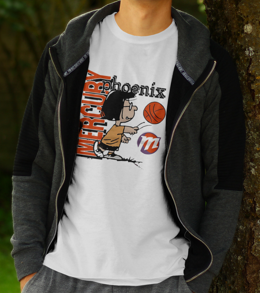 Phoenix Mercury WNBA Peanuts Marcie Basketball Collaboration T-Shirt