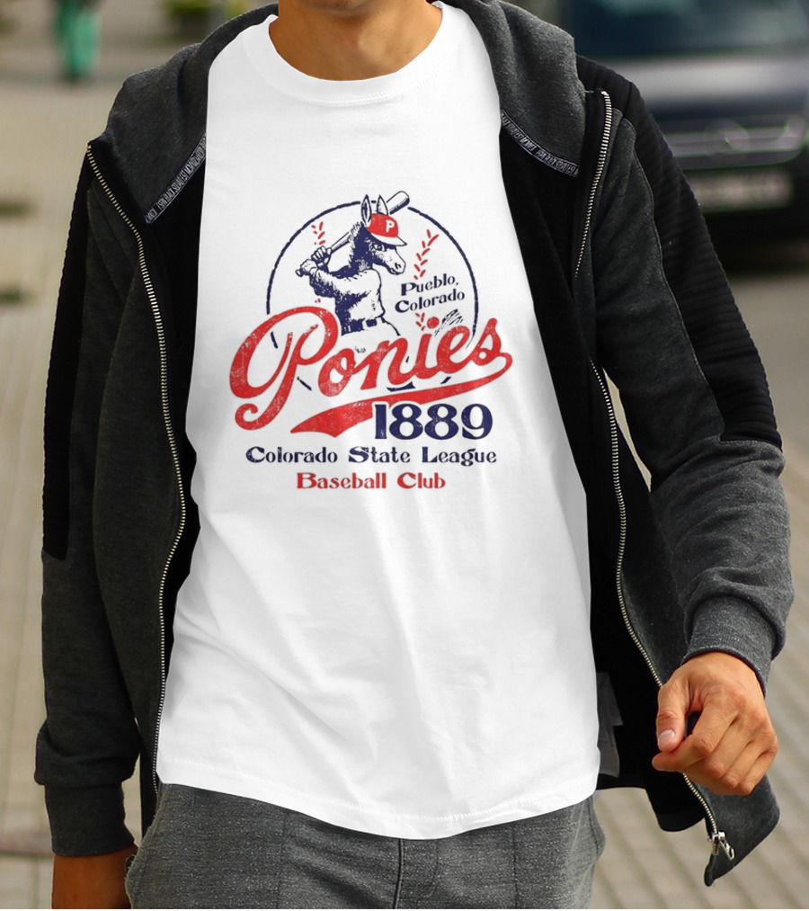 Pueblo Ponies 1889 Colorado State League Baseball Club T-Shirt