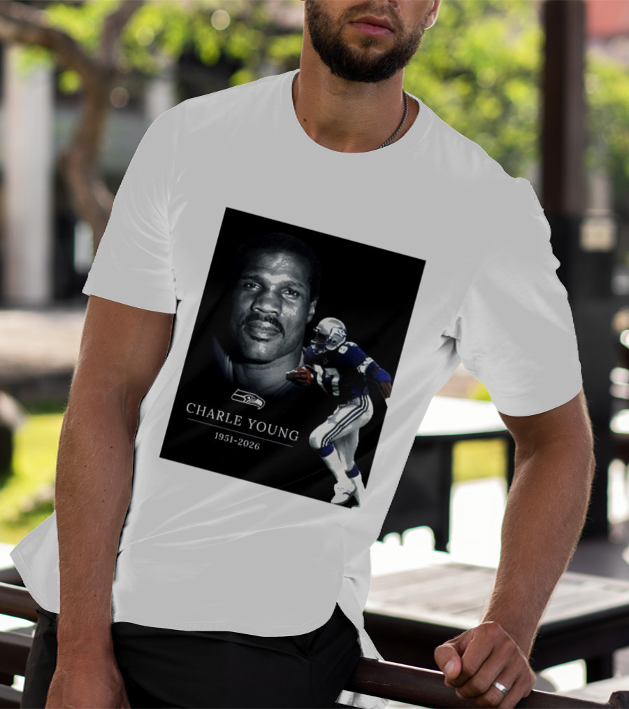 Seattle Seahawks Charle Young 1951 2026 Remembrance T-Shirt