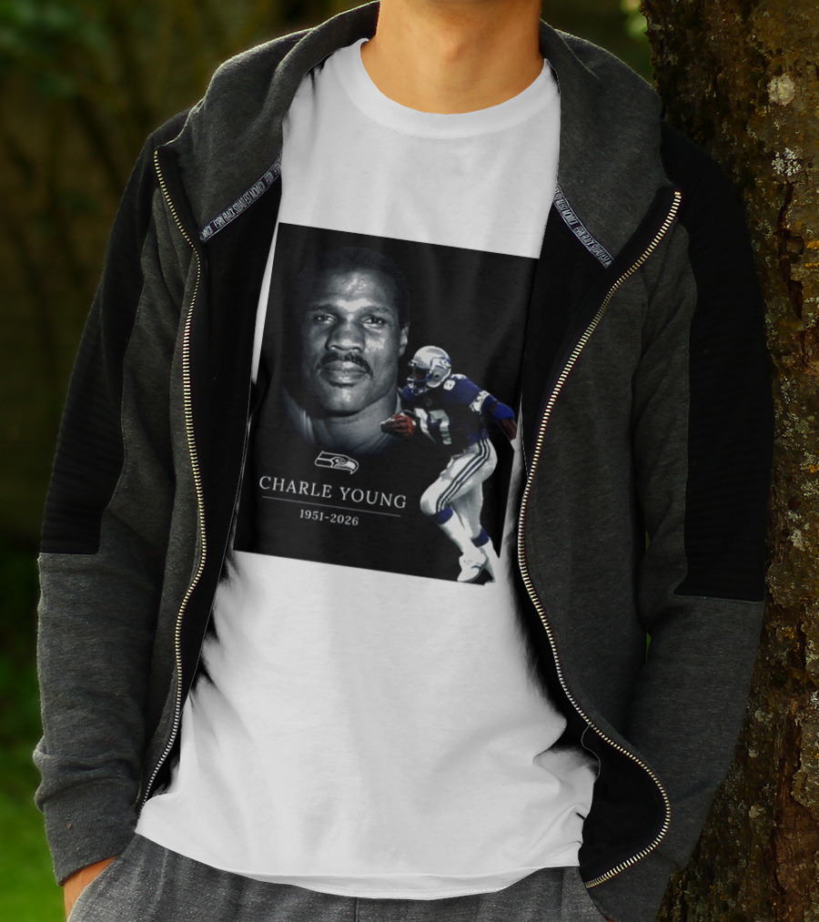 Seattle Seahawks Charle Young 1951 2026 Remembrance T-Shirt