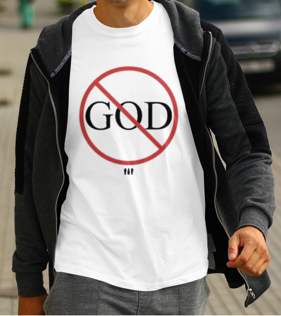 Show Me The Body No God Symbol Red Circle Slash Overlapping T-Shirt