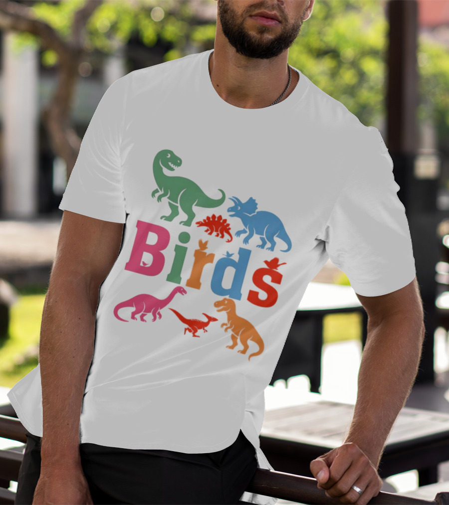 Birds Dinosaurs Colorful Dinosaur T-Shirt