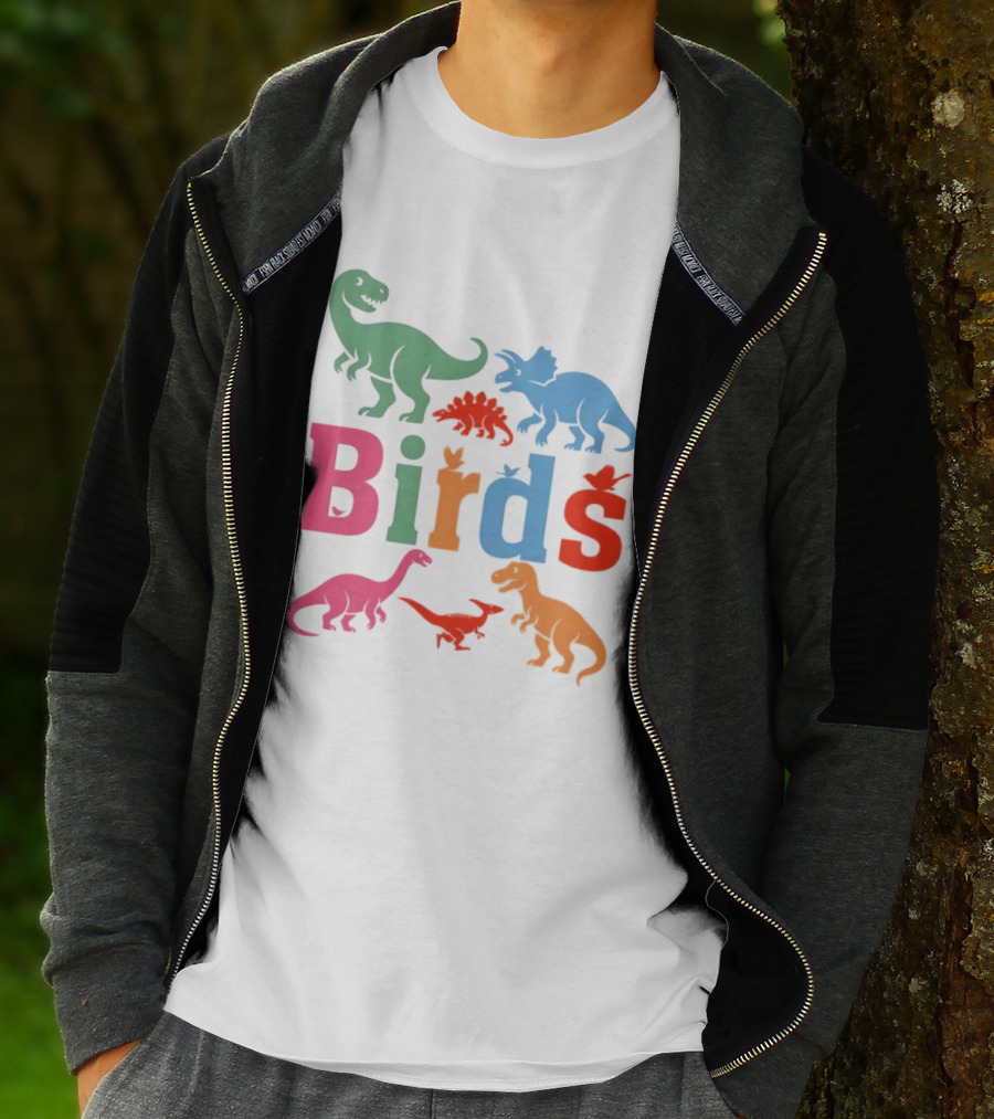 Birds Dinosaurs Colorful Dinosaur T-Shirt