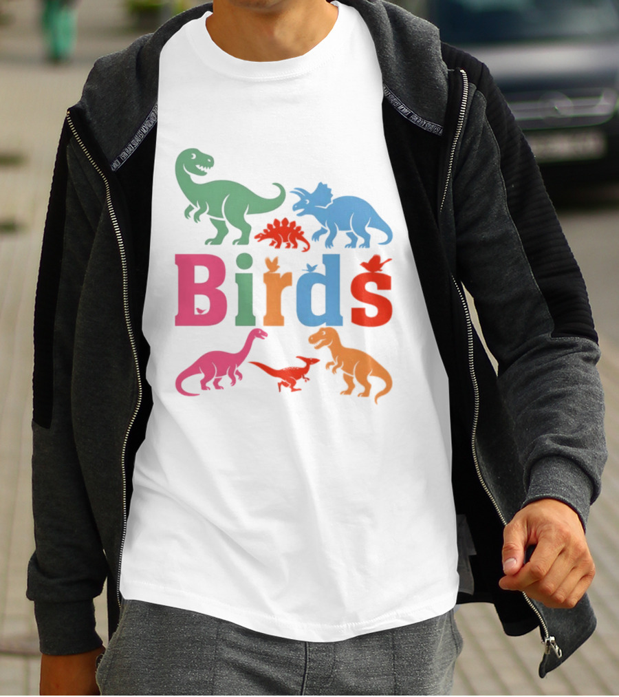 Birds Dinosaurs Colorful Dinosaur T-Shirt