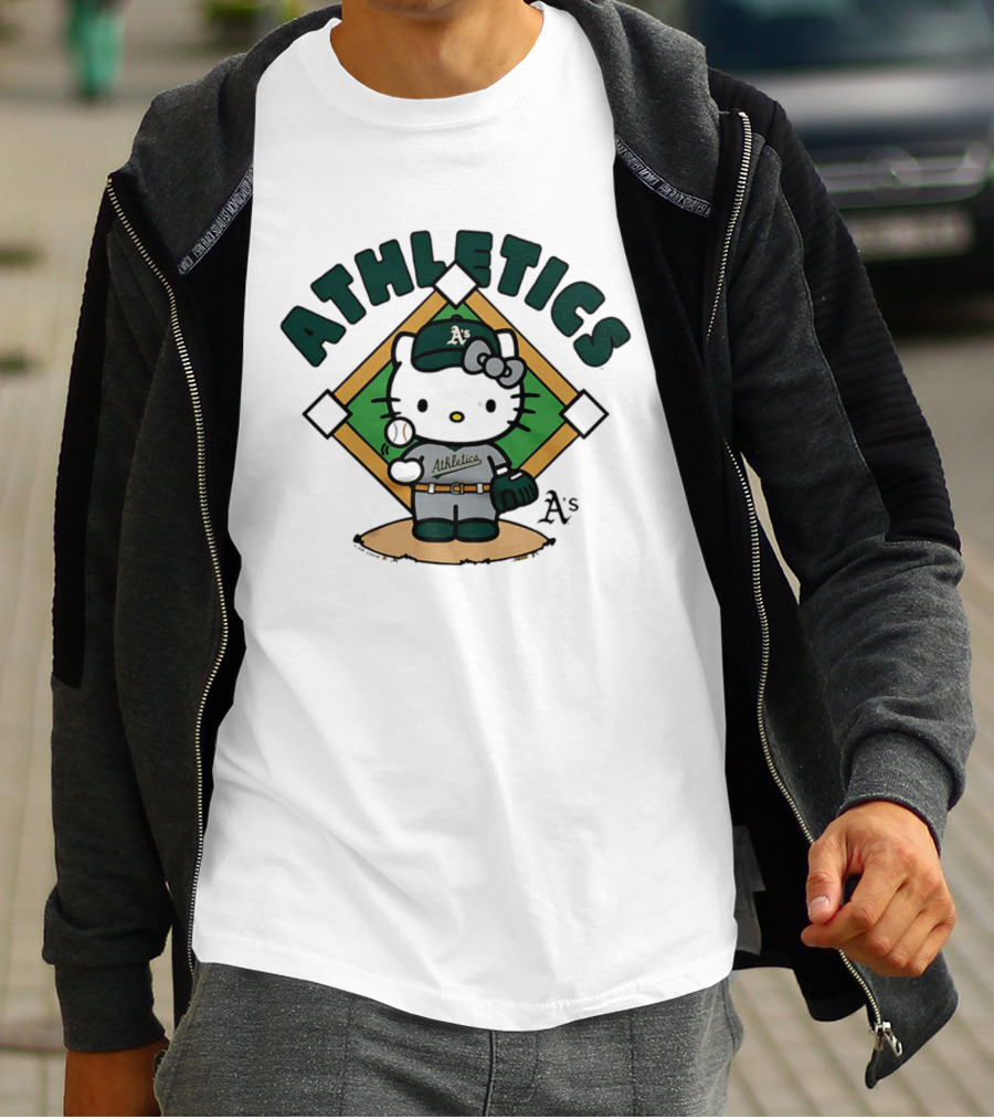 Hello Kitty Athletics A's Baseball T-Shirt