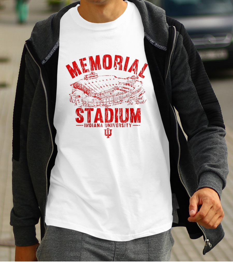 Indiana University Memorial Stadium Defend The Rock T-Shirt