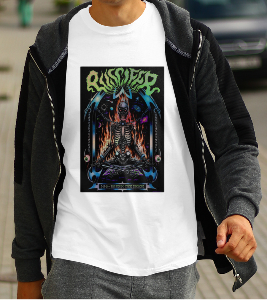 Puscifer San Diego Civic Theatre May 13 2026 Skeleton Cosmic Fire T-Shirt