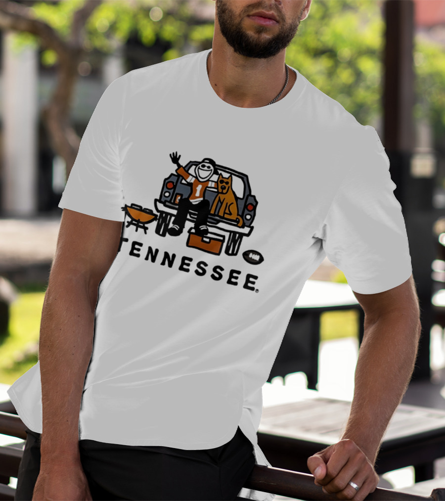 Tennessee Football Tailgate With Number One And Smokey Dog T-Shirt