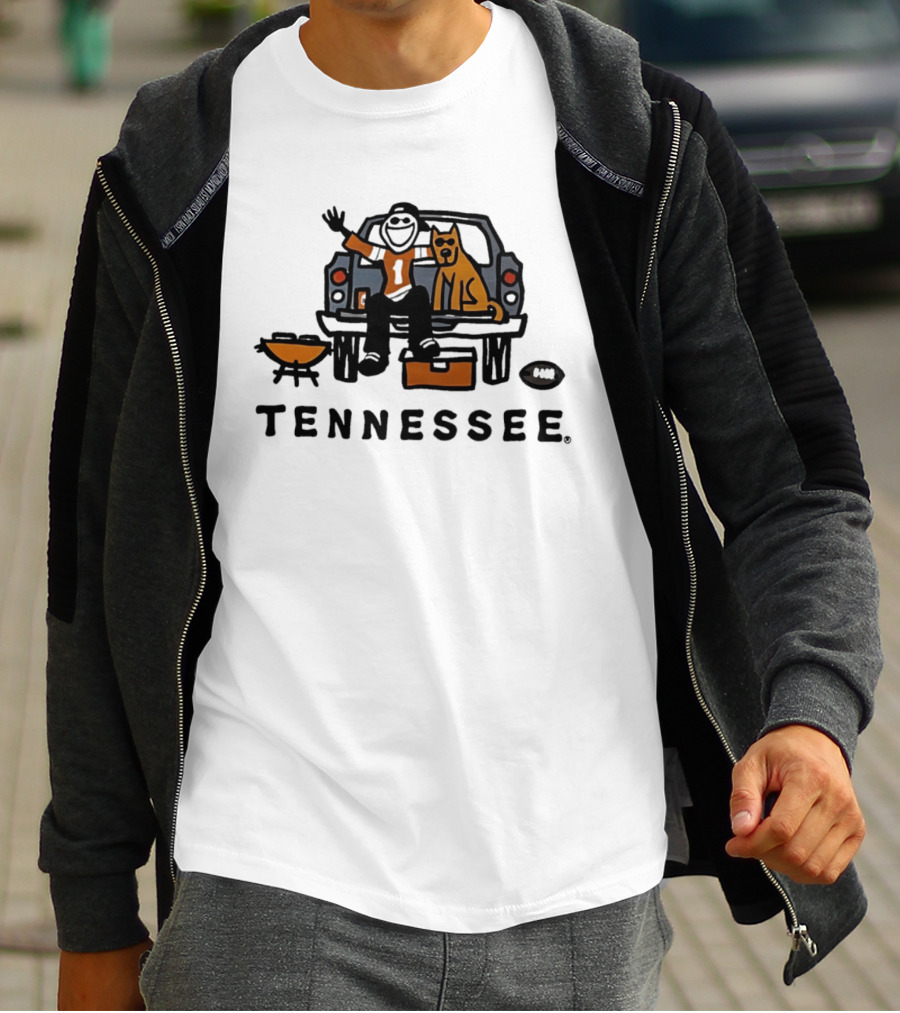 Tennessee Football Tailgate With Number One And Smokey Dog T-Shirt