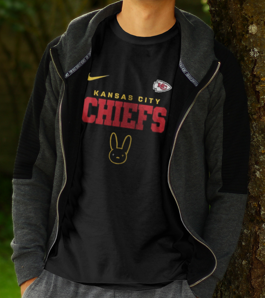 Kansas City Chiefs Bad Bunny El Conejo Malo Vision Skull Nike T-Shirt