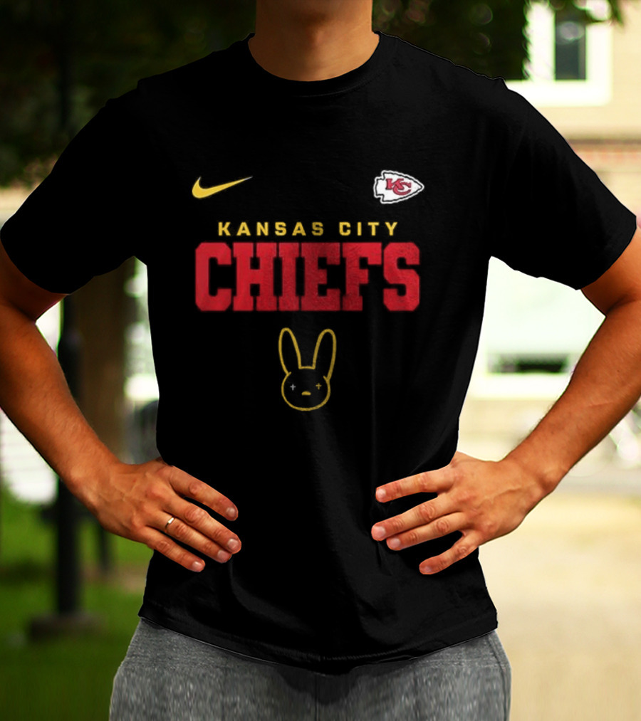 Kansas City Chiefs Bad Bunny El Conejo Malo Vision Skull Nike T-Shirt