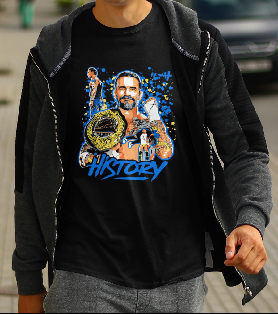 CM Punk Wrestling Champion History T-Shirt