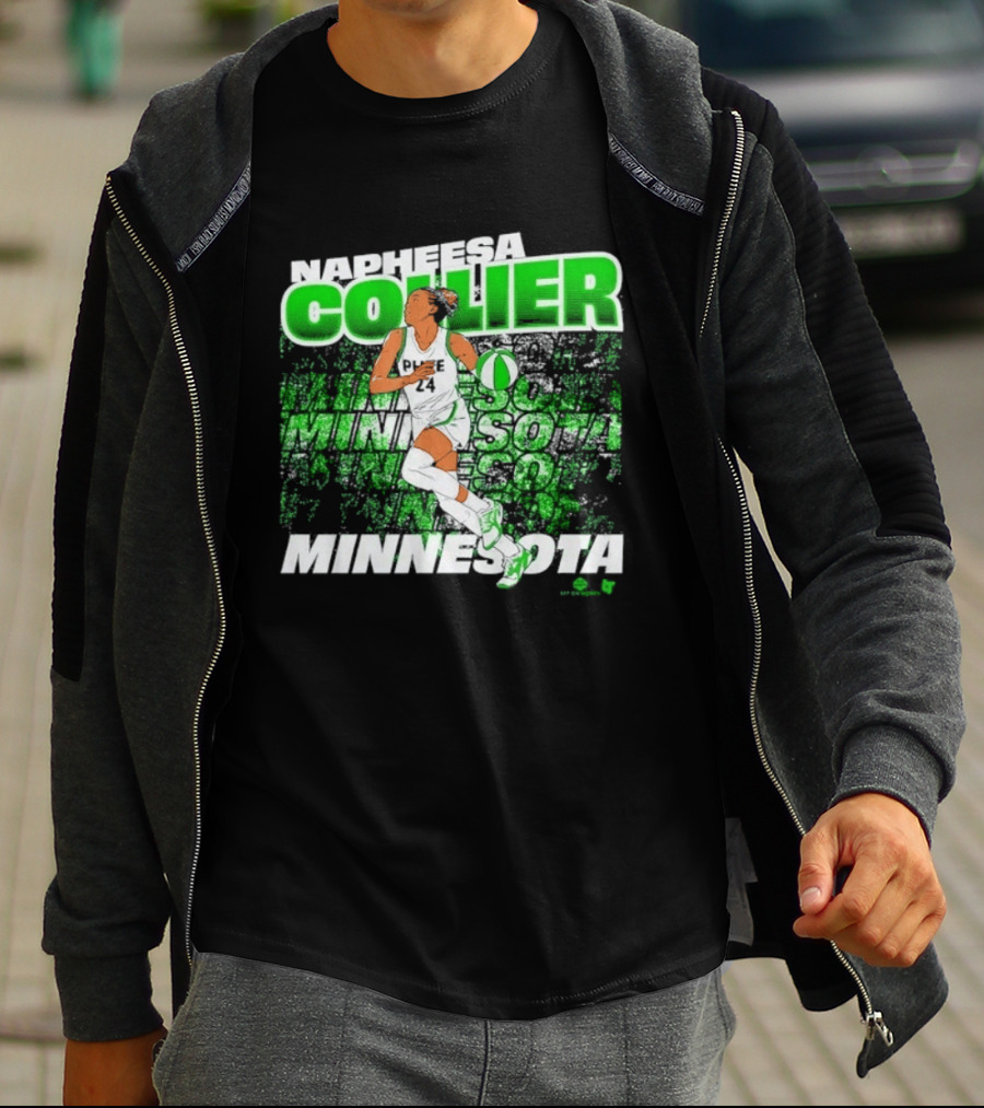Napheesa Collier Minnesota Lynx Basketball Green Minnesota T-Shirt