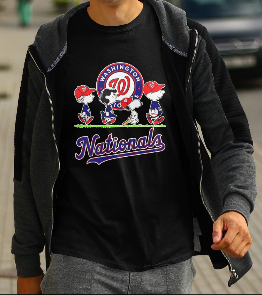 Snoopy Charlie Brown Linus Lucy 2026 Washington Nationals T-Shirt