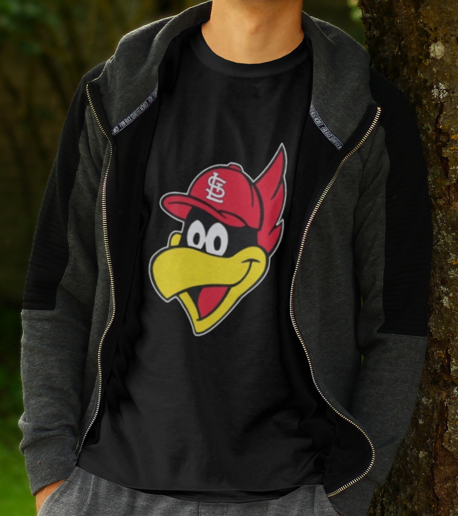St. Louis Cardinals Fredbird Mascot Facecap Baseball T-Shirt