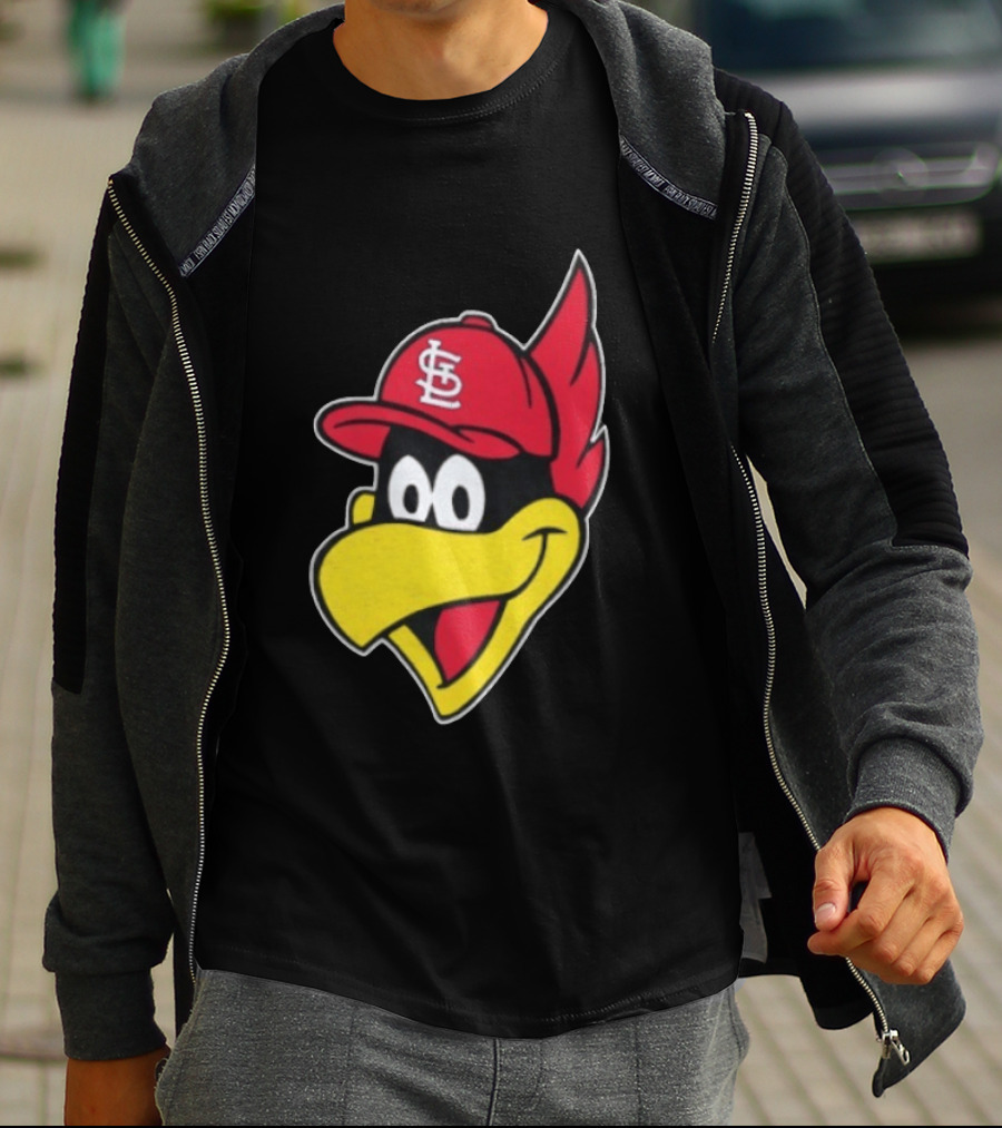 St. Louis Cardinals Fredbird Mascot Facecap Baseball T-Shirt