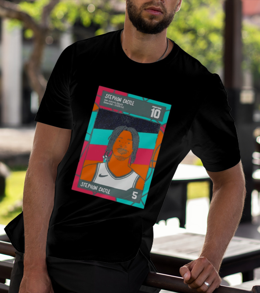 Stephon Castle Pristine 10 San Antonio Spurs Base Set Edition 2026 T-Shirt