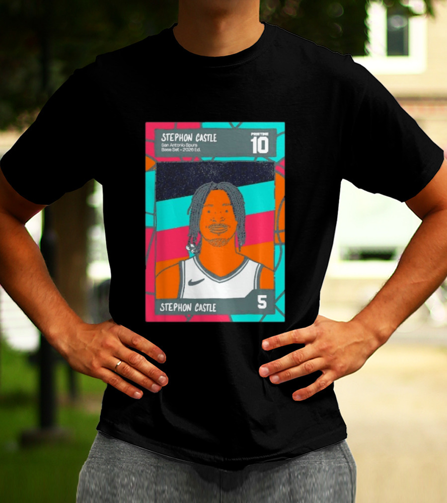 Stephon Castle Pristine 10 San Antonio Spurs Base Set Edition 2026 T-Shirt