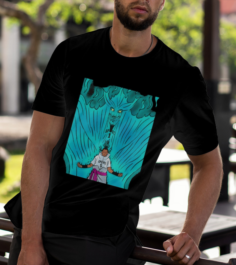 Victor Wembanyama Sasuke Susanoo Spurs Basketball Anime T-Shirt