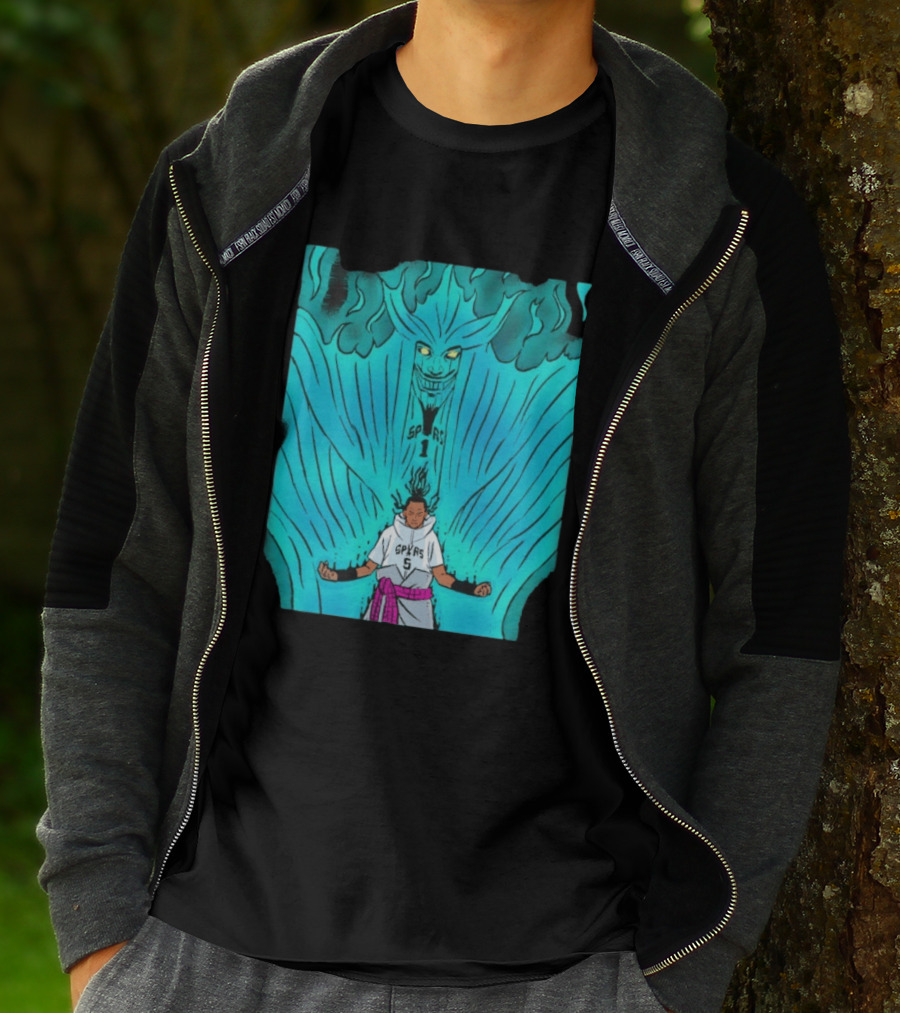 Victor Wembanyama Sasuke Susanoo Spurs Basketball Anime T-Shirt
