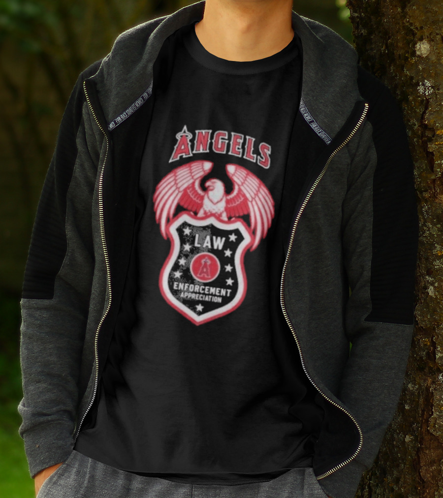 Angels Law Enforcement Appreciation 2026 Eagle Shield T-Shirt