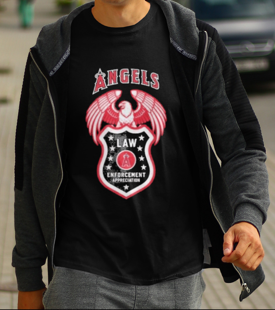 Angels Law Enforcement Appreciation 2026 Eagle Shield T-Shirt