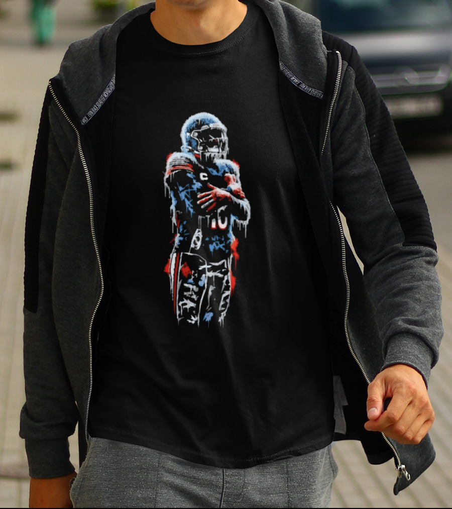 Caleb Williams Chicago Bears Number 13 Icy Frozen Effect T-Shirt