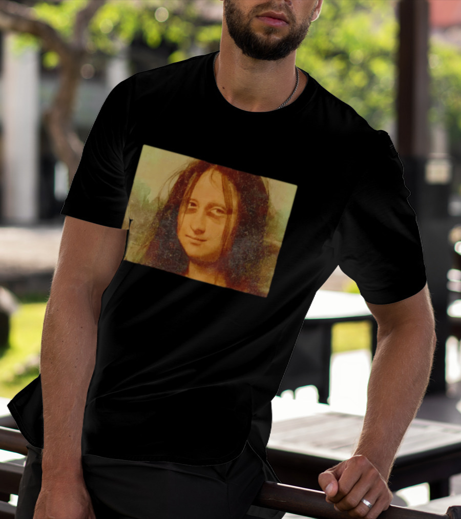Mona Lisa Messy Hair Meme Remake T-Shirt