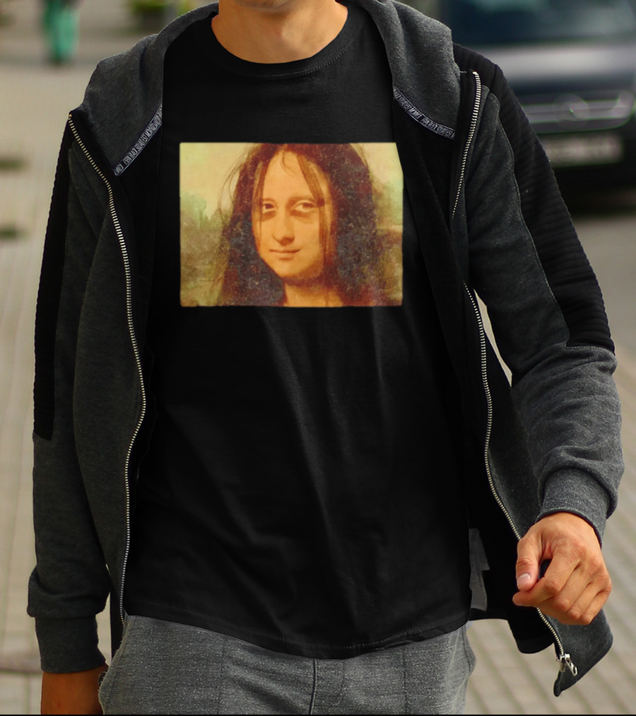 Mona Lisa Messy Hair Meme Remake T-Shirt