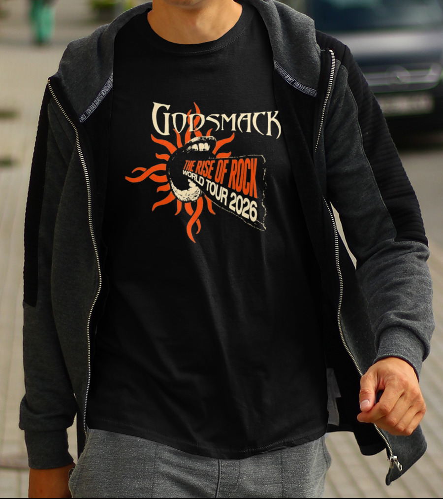 Godsmack The Rise Of Rock World Tour 2026 Sunburst Admat T-Shirt