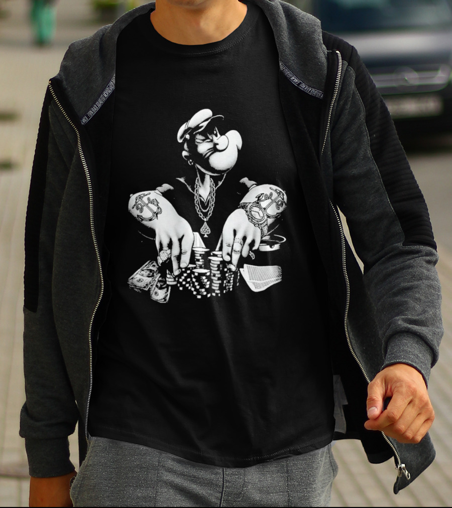Original Jackson Popeyes Poker Pimp Playing Cards T-Shirt