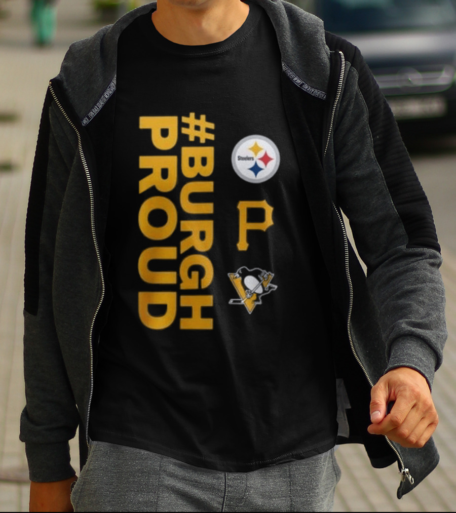 Pittsburgh Pirates 2026 #Burgh Proud Steelers Penguins T-Shirt