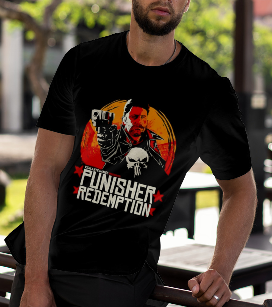 Punisher Redemption Red Dead Vigilante Games T-Shirt