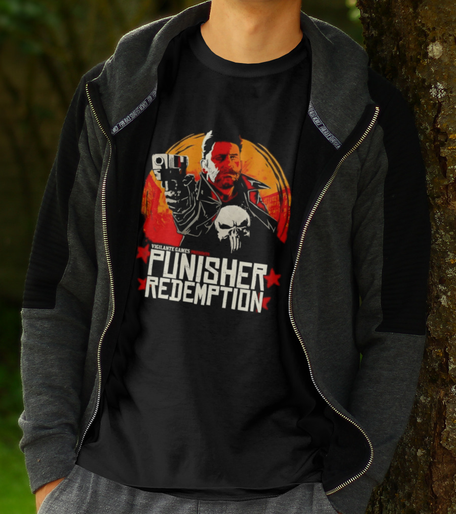Punisher Redemption Red Dead Vigilante Games T-Shirt