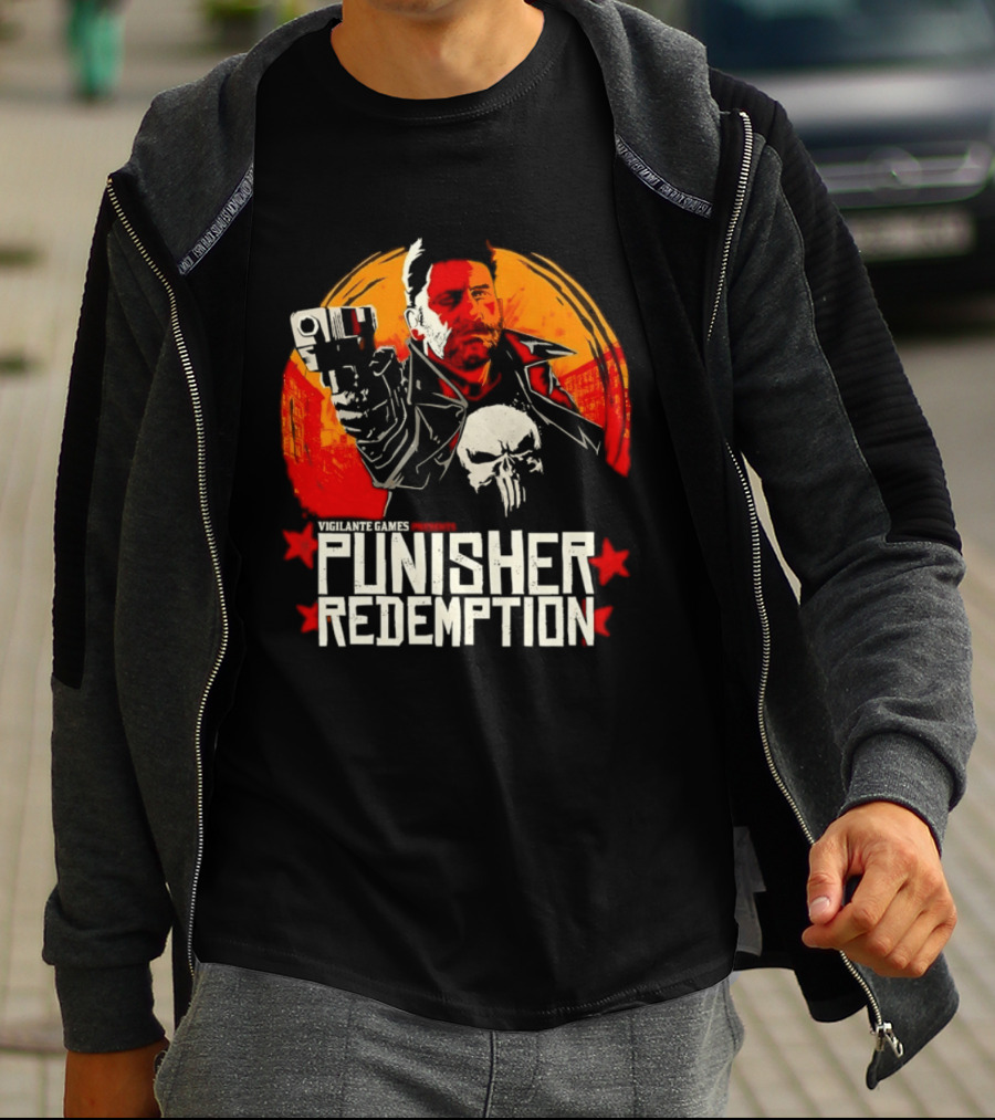 Punisher Redemption Red Dead Vigilante Games T-Shirt